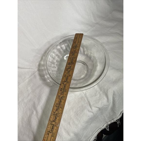 Vintage Pyrex 2.5 Liter Optic Glass Mixing Bowl Clear Ribbed #325 Clean, No Chip - Picture 5 of 6